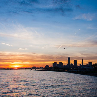Sunrise Over Edgewater Park, Lake Erie