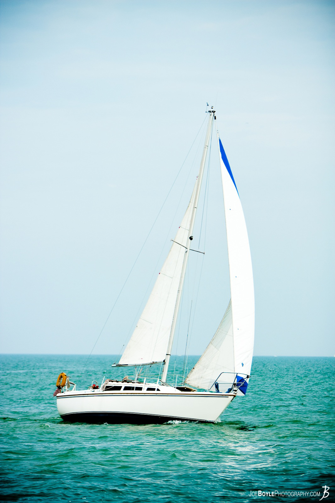  On a windy day I was able to snatch a picture of this sailboat. 