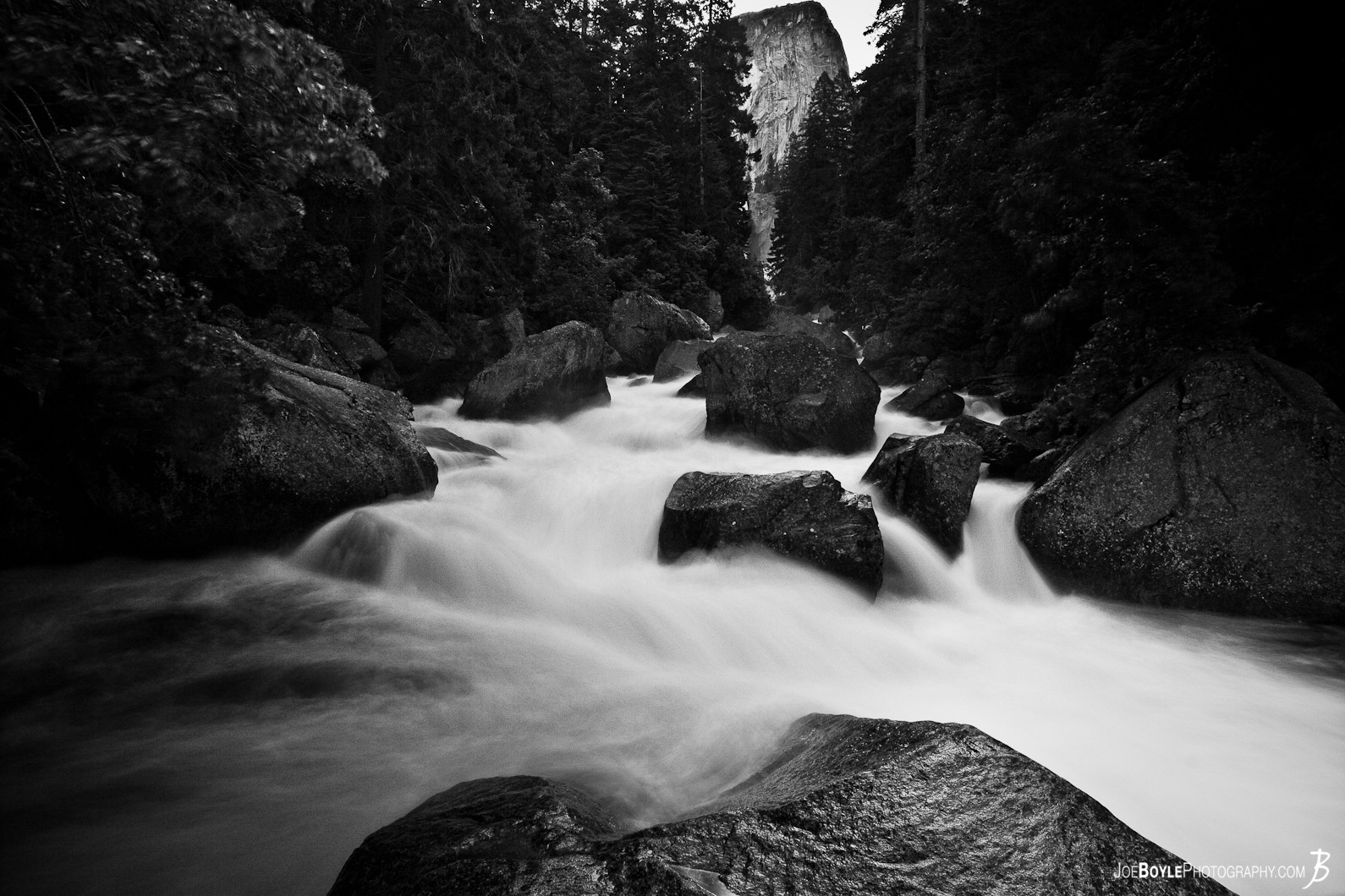  This is a photo of the Merced River after Vernal Falls. 