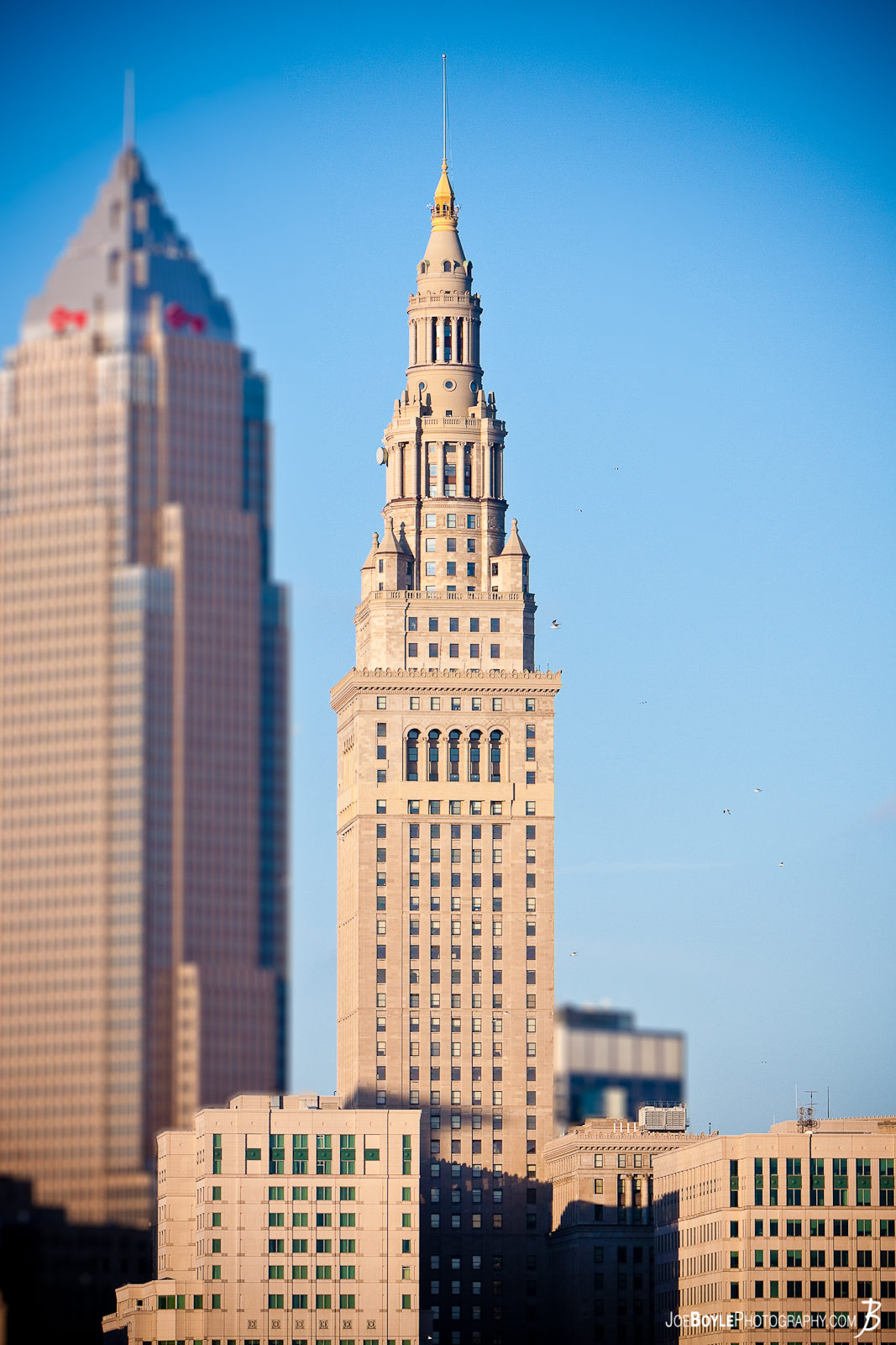  I took this image from the Hope Memorial Bridge. Featured here is the Terminal Tower and the blurred out Key Tower. 