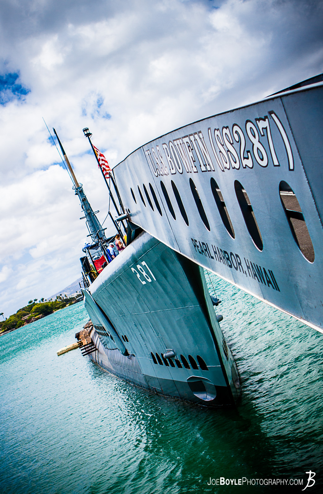  While on a trip to Hawaii I made a visit to Pearl Harbor on Oahu. I was able to capture a photo of this vessel, the U.S.S Bowfin submarine, that lived through a traumatic era of American History. 