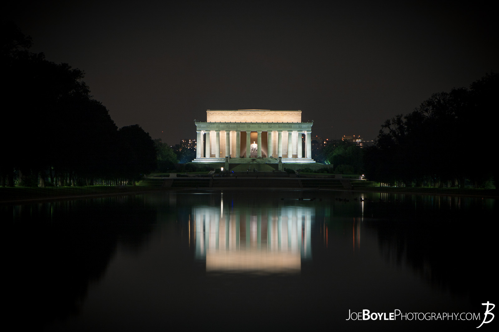  While I was in Washington, DC I was able to take some great night images of a few of the iconic landmarks that make up this city! Here is an image of the Lincoln Memorial with the reflecting pool! 
