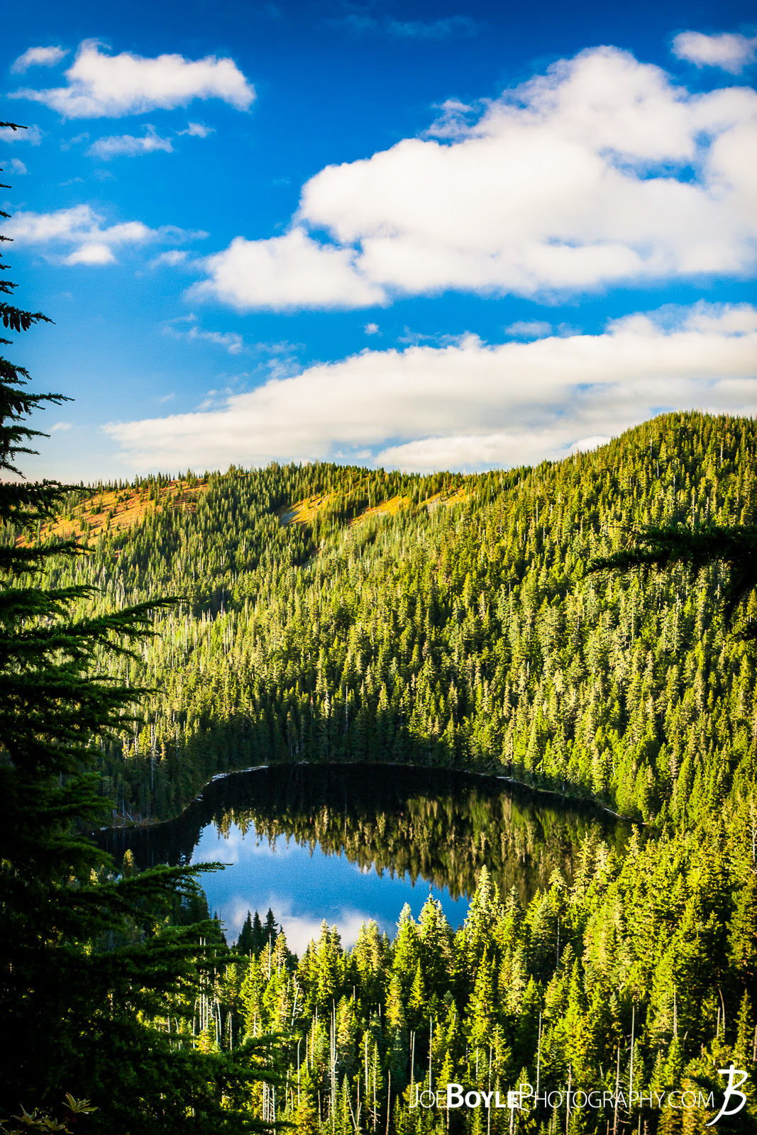  This is the view of the biggest of the "Golden Lakes" at the campground. It was a beautiful view with a beautiful sunset! 