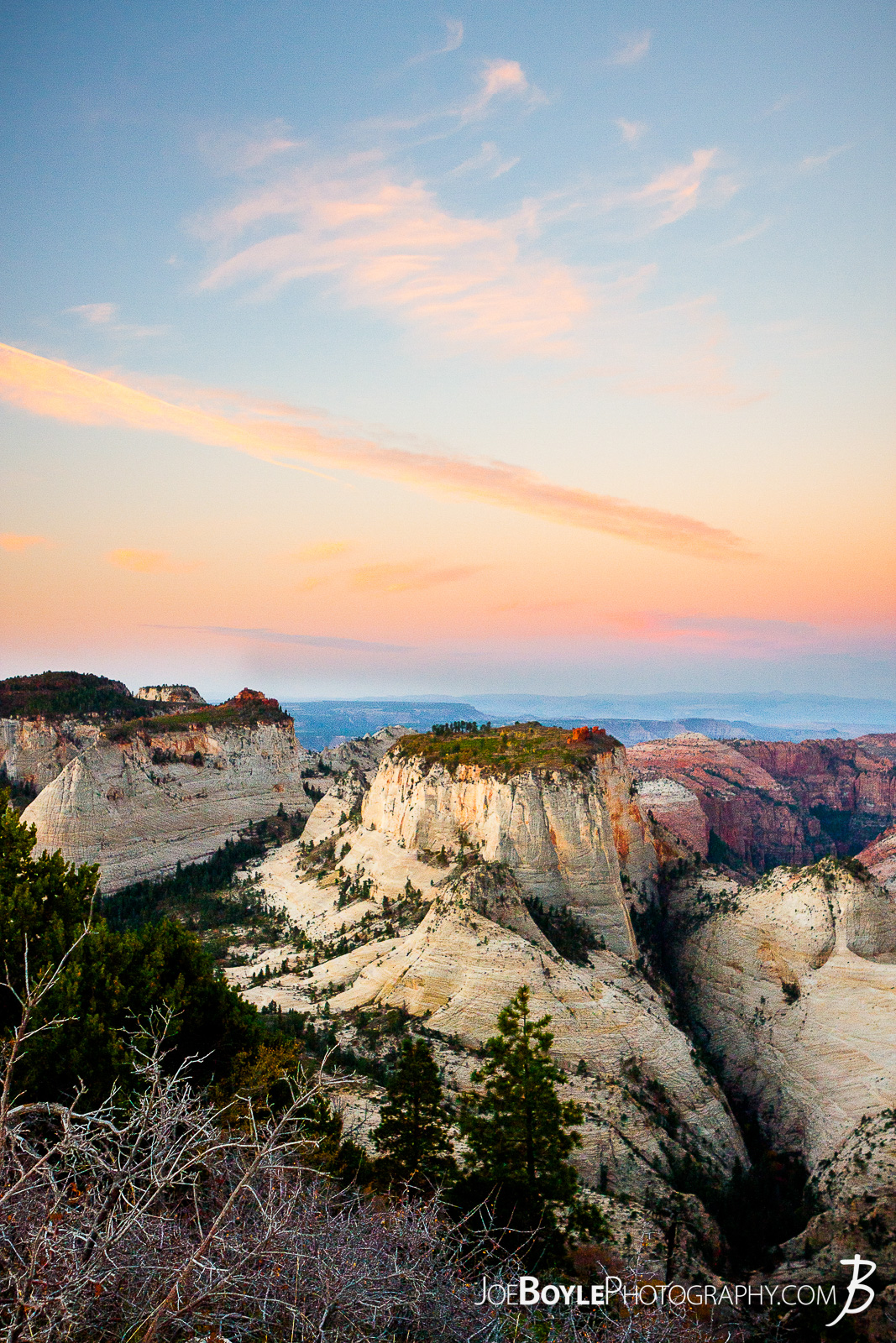  While hiking on the West Rim Trail in Zion National Park my hiking buddy and I decided to get up early one morning and hit the trail! I'm glad we did because we were able to see the beautiful morning light throughout the canyons! We spent a few nights hiking this trail to the end of the West Rim Trail. We finished up this leg of the trip hiking Angel's Landing and exited at The Grotto.  Here are some links to more articles and hiking info about the West Rim Trail and hiking trails in Zion National Park and a Map of Zion National Park. 
