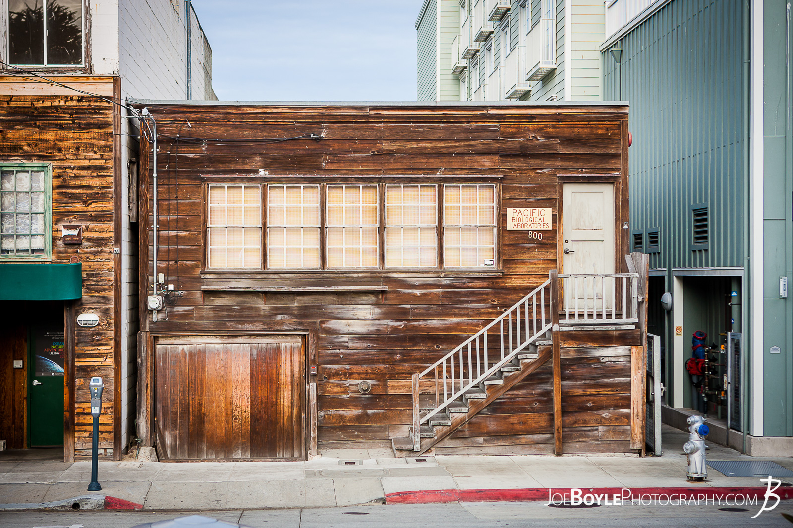  While on a trip to Monterey California, I spent lots of time on Cannery Row taking photos of cool landmarks and places that were personally important to me. At the time of my visit I had recently finished reading, "East of Eden" by John Steinbeck and I kinda fell in love with the story and the author. The Pacific Biological Laboratories is where John Steinbeck's best friend, Ed Ricketts worked. You can read more at article: City Museums - Pacific Biological Laboratories. 