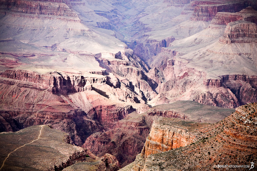 A picture of the Grand Canyon. This image was taken from the Bright Angel Trail. A picture of the Grand Canyon. This image was taken from the Bright Angel Trail.