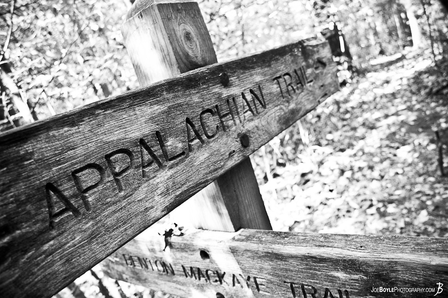This is one of the first signs on the Appalachian Trail near Springer Mountain. This is one of the first signs on the Appalachian Trail near Springer Mountain.