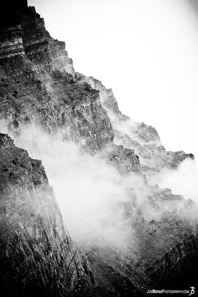 A mountain covered with clouds. A mountain covered with clouds.