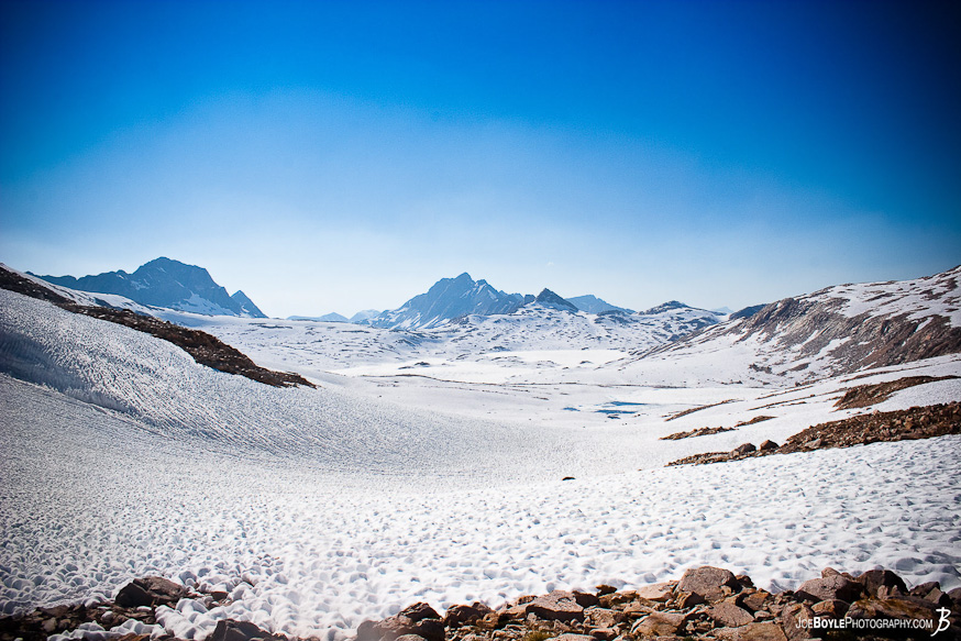 This photo was taken at the top of Muir Pass on the John Muir Trail