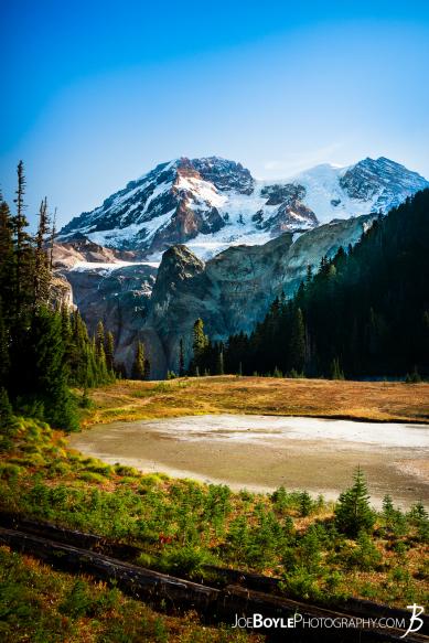 This was our view in the morning of the Mount Rainier after our stay at the Klapatche Park Campground. This was our view in the morning of the Mount Rainier after our stay at the Klapatche Park Campground.