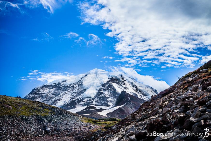 After we left Mowich Lake Campground, my buddy and I decided to take the Spray Park trail instead of the Wonderland Trail Proper. Here is a photo of Rainier from the Spray Park Trail Meadows. After we left Mowich Lake Campground, my buddy and I decided to take the Spray Park trail instead of the Wonderland Trail Proper. Here is a photo of Rainier from the Spray Park Trail Meadows.