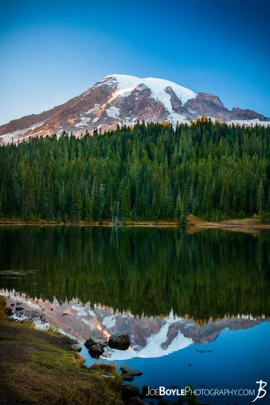 On our way to the Paradise River Campground we were able to see the sunset on Mount Rainier at Reflection Lakes! On our way to the Paradise River Campground we were able to see the sunset on Mount Rainier at Reflection Lakes!